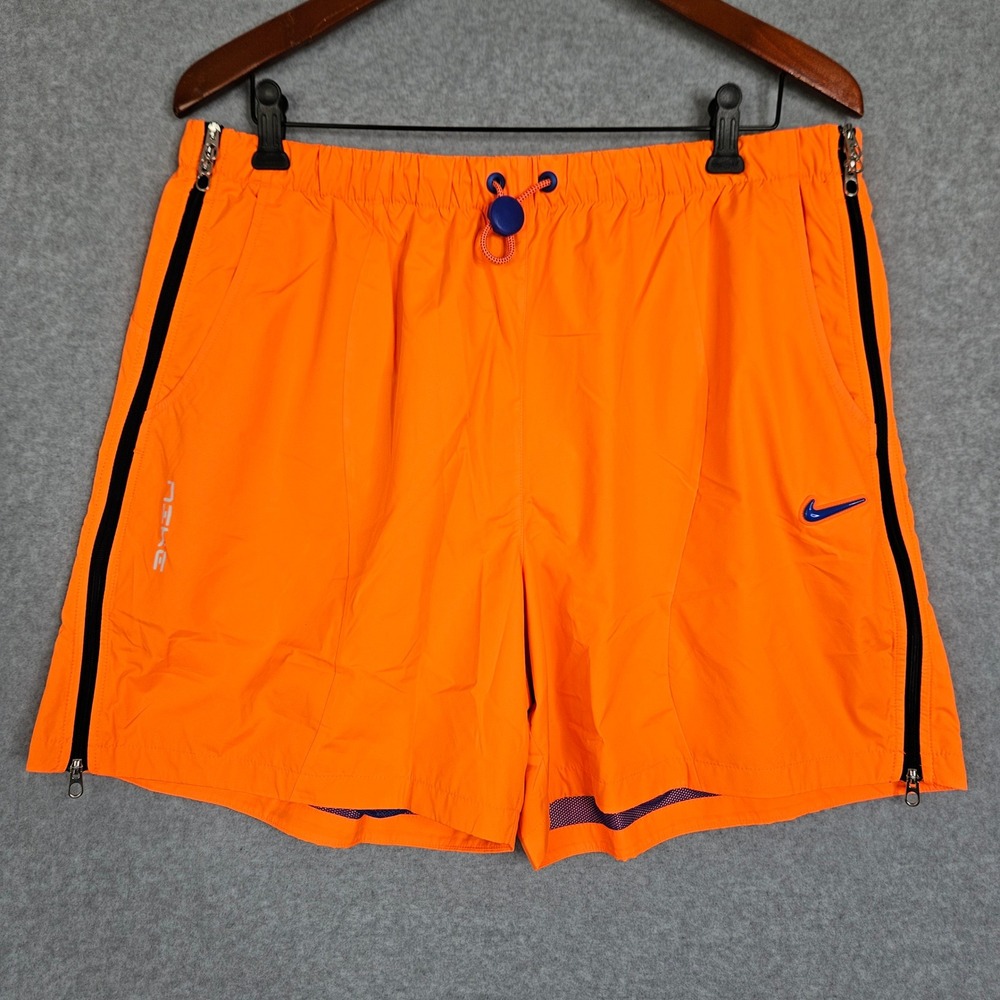 Nike Project F.R.O.G. Loose Fit Zip 3-D Logo Shorts Orange HV0903-803 Mens L New